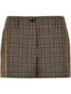 Pinko 'nevi' Checked Pattern Shorts In Brown