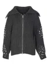 Pinko New Gavi Wool-blend Cardigan In Gray