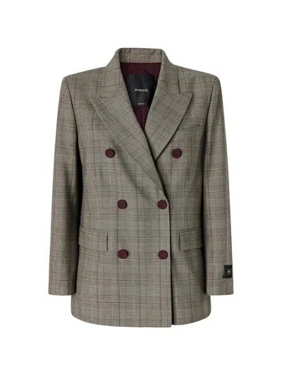 Pinko Kids' New Guinea Jacket Wool Blend In Gray