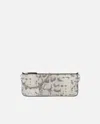 Pinko - New Horizontal Medium Shoulder Clutch In Python-print Suede In Multi