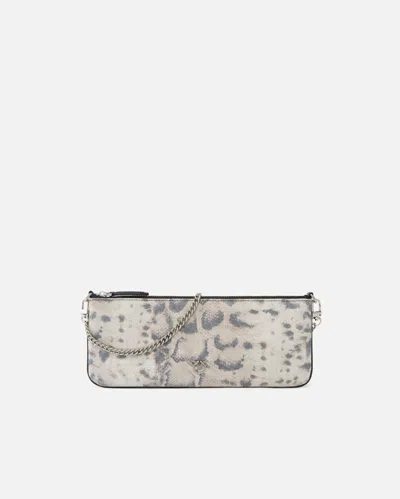 Pinko - New Horizontal Medium Shoulder Clutch In Python-print Suede In Multi