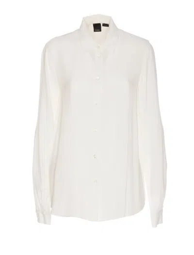 PINKO WHITE SHIRT WITH POINTED COLLAR AND LONG SLEEVES IN COTTON WOMAN