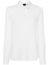Pinko New Nora Crepe De Chine Shirt In White