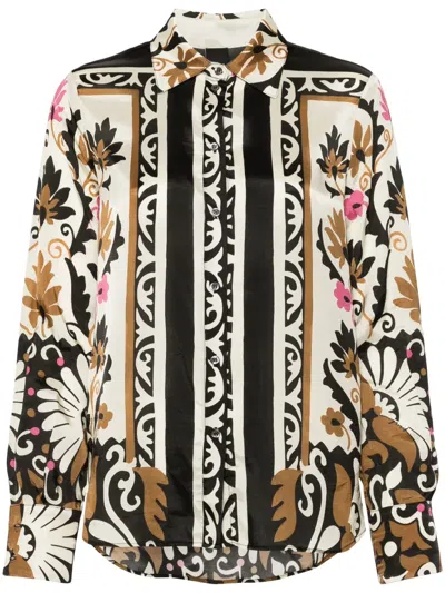 Pinko New Nora Shirt In Brown
