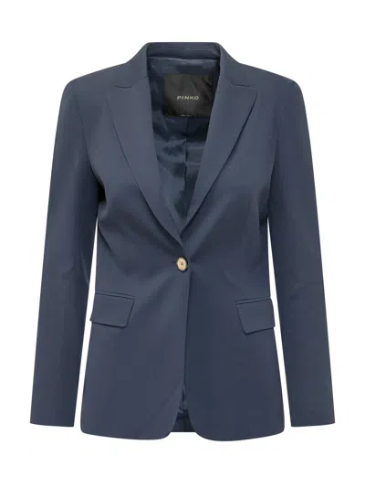 Pinko New Signum Blazer In Blue