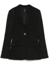 Pinko Flap Pockets Long Sleeves Notched Lapels In Black