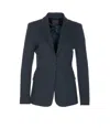 Pinko Tailored Jacket With Flap Pockets And Notched Lapels In Blue