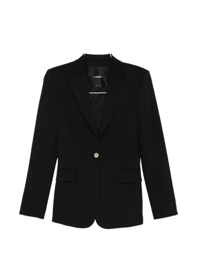 Pinko New Signum Single-breasted Blazer In Black