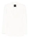 Pinko Tailored White Jacket With Notched Lapel In White