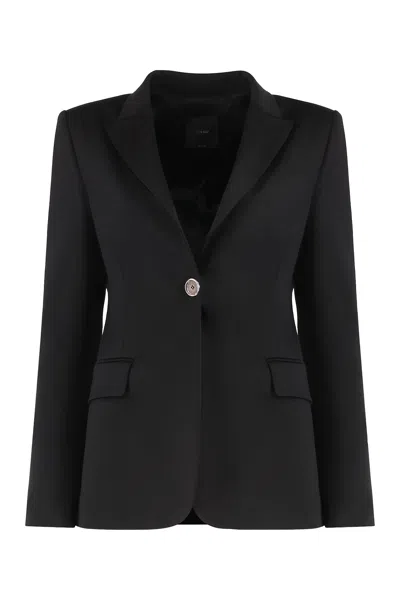 Pinko New Signum Single-breasted One Button Jacket In Black
