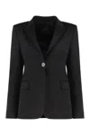 Pinko New Signum Single-breasted One Button Jacket In Black