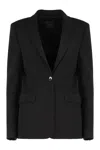 Pinko New Signum Single-breasted One Button Jacket In Black