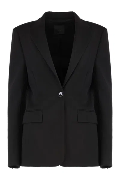 Pinko New Signum Single-breasted One Button Jacket In Black