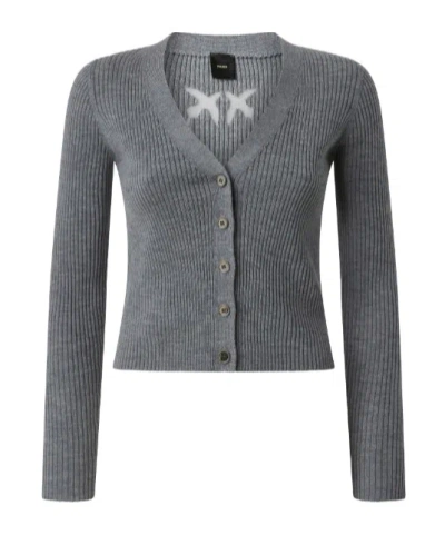 Pinko New Tilacino Cardigan In Gray