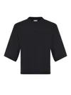 Pinko Logo-embroidered Cotton Cropped T-shirt