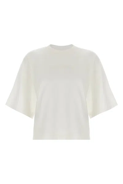 Pinko Boat-neck Short-sleeve Blouse In White