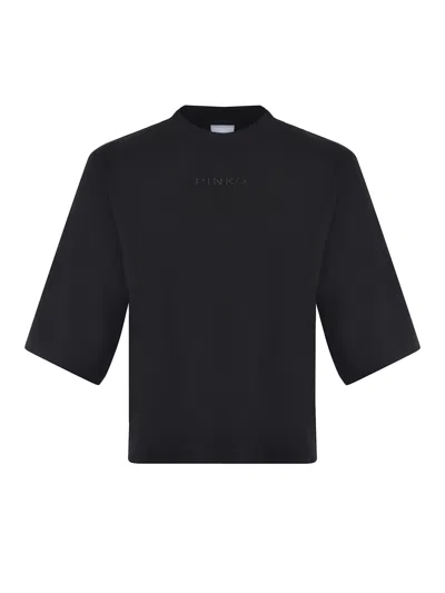 Pinko Niamey T-shirt Made Of Cotton. In Black