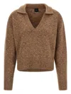 Pinko 'nibani Polo' Sweater In Animal Print