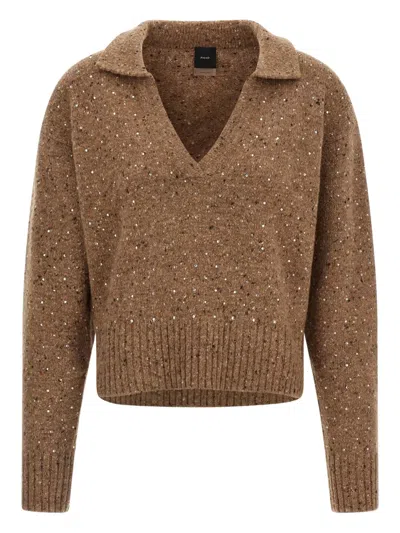 PINKO NIBANI RHINESTONE-EMBELLISHED SWEATER