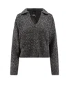Pinko Nibani Polo Boucle Bottonato F In Black