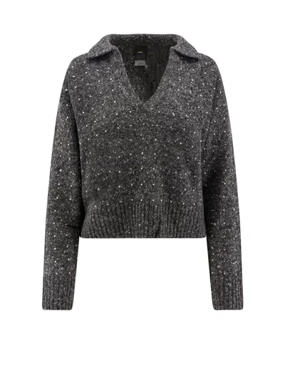 Pinko Nibani Wool Blend Sweater In Black