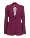 Pinko Cady Single-breasted Blazer In Grape Wine