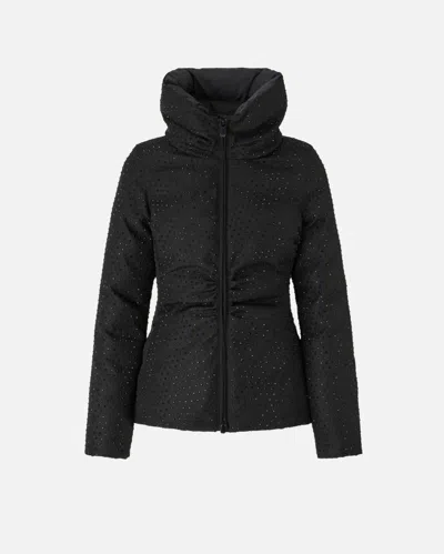 Pinko Down Jacket With High Collar In Black