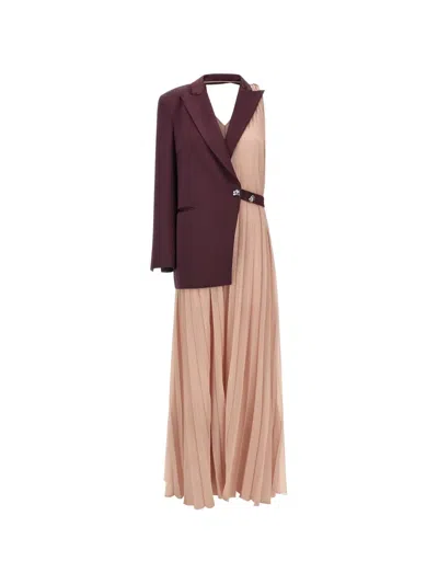 Pinko Noce Tailored Midi Dress Blazer Overlay In Multi