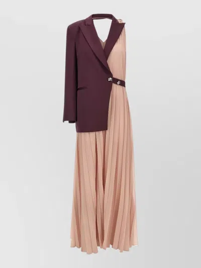 Pinko Noce Tailored Midi Dress Blazer Overlay In Multi