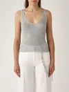 Pinko Noha Canotta Tank Top In Gray