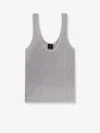 Pinko Noha Viscose And Metallized Fibre Tank Top In Gray