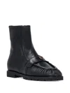 Pinko Nora Pleated-detail Boots In Black