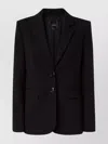 Pinko Single-breasted Blazer With Structured Shoulders In Black