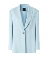 Pinko 'faraona' Light Blue Single-breasted Jacket With Peak Revers In Ice Blue