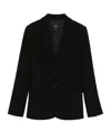 Pinko Tailored Black Jacket With Notched Lapel And Structured Shoulders In Black