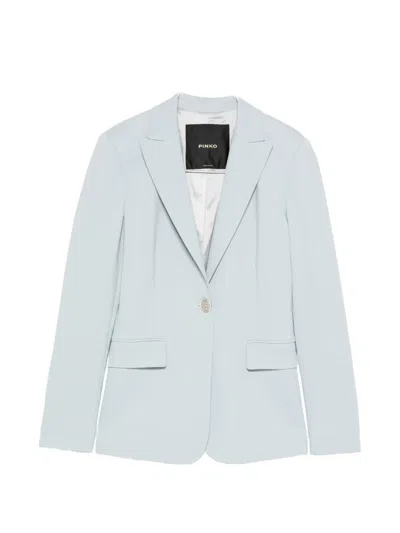 Pinko Notched Lapels Blazer In Blue