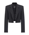 Pinko Short Jacket With Pockets And Lapels In Black
