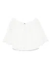Pinko Off-the-shoulder Lace Detail Blouse With Tie Closure In White