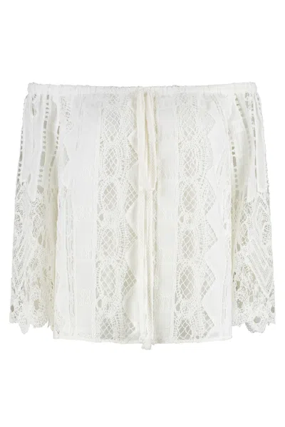 Pinko Notorius Lace Blouse In White