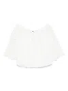 Pinko Off-the-shoulder Lace Detail Blouse With Tie Closure In White