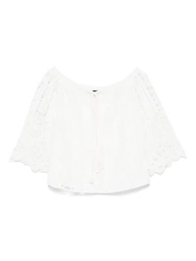 Pinko 'notorius' White Cotton Blended Blouse