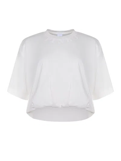 Pinko Nougat T-shirt Made Of Cotton. In White