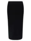 Pinko Nuova Guinea Ribbed Knit Skirt In Black