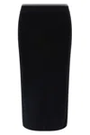 Pinko Nuova Guinea Ribbed Knit Skirt In Black