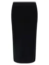 Pinko Nuova Guinea Ribbed Knit Skirt In Black