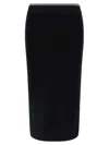 Pinko Nuova Guinea Ribbed Knit Skirt In Black