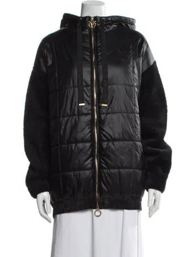 Pre-owned Pinko Nylon Down Jacket W/ Tags In Black