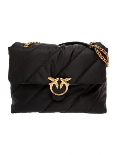 Pre-owned Pinko Nylon Evening Bag In Black