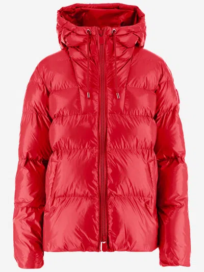 Pinko Nylon Padded Down Jacket In Red