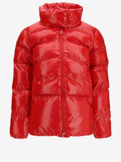 Pinko Nylon Padded Down Jacket In Red